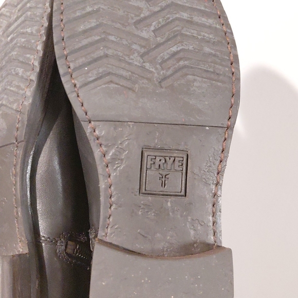 Frye Women's Black Leather Ankle Moto Boots Size 7 - Picture 11 of 12